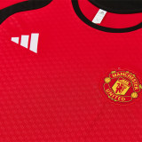 26/27 Man Utd Red Training shirt Black Shorts Suit