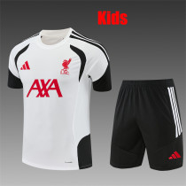 26/27 LIV White Kids Training sleeve Black Shorts Suit#童装