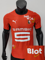 26/27 Stade Rennais Home Player Version Soccer Jersey(Print sponsors带广告）