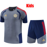 26/27 Bayern Grey Kids Training Shorts Suit#童装