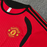 26/27 Man Utd Red Training shirt Black Shorts Suit