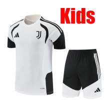 26/27 JUV White Kids Training sleeve Black Shorts Suit#童装