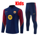 26/27 BAR Royal Blue Kids Half Pull Tracksuit (童装半拉链)