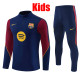 26/27 BAR Royal Blue Kids Half Pull Tracksuit (童装半拉链)