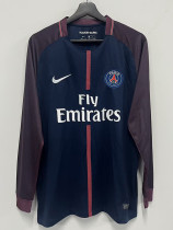 2017/2018 PSG Paris Home Long Sleeve Retro Soccer Jersey