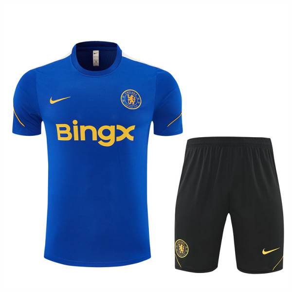 26/27 CHE Blue Training sleeve Black Shorts Suit