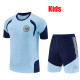 26/27 Ajax Kids Sky Blue Training sleeve Shorts Suit#童装