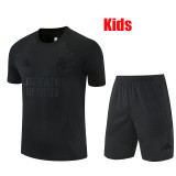 26/27 RMA Black Kids Training sleeve Black Shorts Suit#童装
