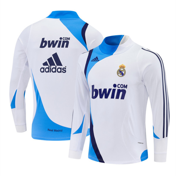 2007/2008 RMA White Retro Half Pull Training Top(半拉链)