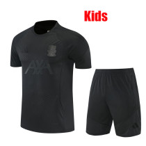 26/27 LIV All Black Kids Training sleeve Shorts Suit#童装