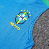 26/27 Brazil Player Version Lake Blue Tank top and Green Pants suit