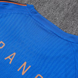 26/27 France  Blue Player Version Training sleeve Shorts Suit