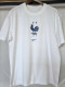 26/27 France White Pure Cotton Men's T-shirt#T-35蓝鸡标