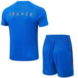 26/27 France  Blue Player Version Training sleeve Shorts Suit