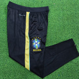 26/27 Brazil Player Version Black Training Shirts Black Pants Suit