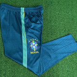 26/27 Brazil Player Version Lake Blue Tank top and Green Pants suit