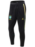 26/27 Brazil Player Version Black Training Shirts Black Pants Suit