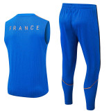 26/27 France Player Version Blue Tank top and Blue Pants suit