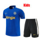 26/27 CHE Kids Blue Training sleeve Black Shorts Suit#童装