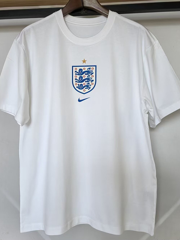 26/27 England White Pure Cotton Men's T-shirt#T-35