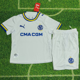 26/27 Marseille Home Kids Soccer Jersey