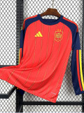 26/27 Spain Home 2-Star Long Sleeve Fans Soccer Jersey(2星)