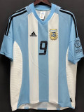 2002 Argentina Home Retro Soccer Jersey