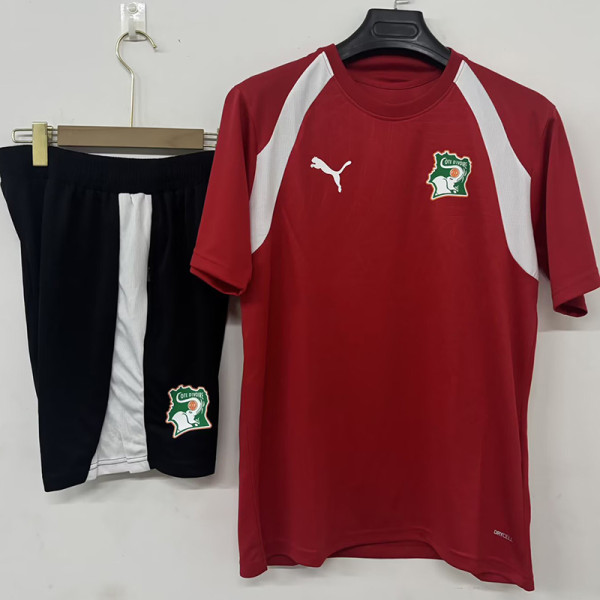 26/27 Ivory Coast Red Training Shirts Suit