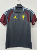 26/27 Aston Villa Grey Half Pull Polo Training Shirt