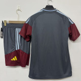 26/27 Aston Villa Grey Half Pull Polo Training  Shirts Suit