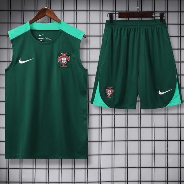 24/25 Portugal Green Tank top and shorts suit
