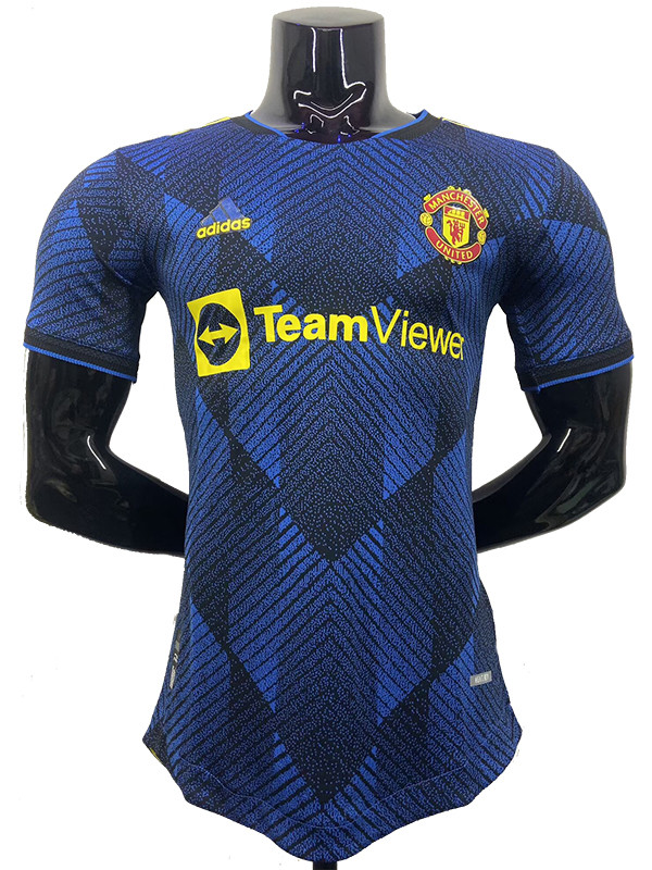 21/22 Man Utd Third Player Version Retro Soccer Jersey球员版