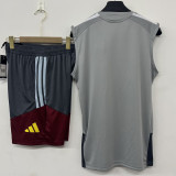 26/27 Aston Villa Grey Tank top shorts suit