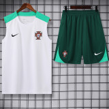 24/25 Portugal White Tank top and shorts suit