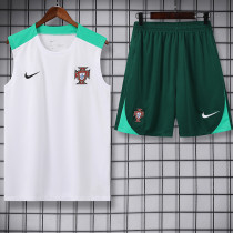 24/25 Portugal White Tank top and shorts suit