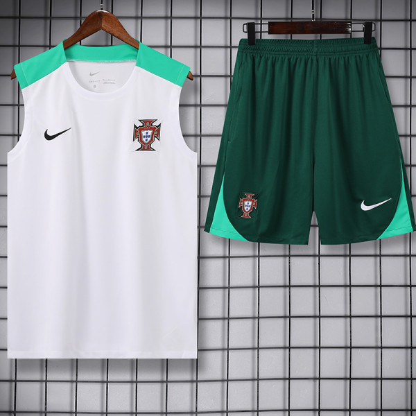 24/25 Portugal White Tank top and shorts suit