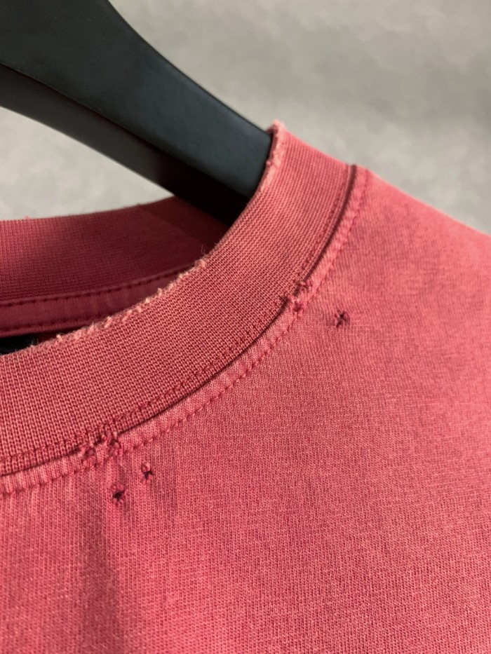Balenciaga Frayed Adhesive Tape Cotton T-Shirts TX06