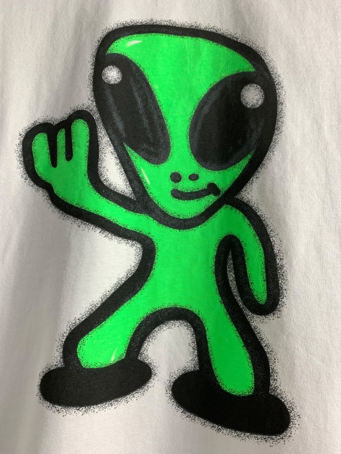 Balenciaga Alien Graphic T-Shirt – Round Neck, Short Sleeve, Designer Streetwear Tee TX05