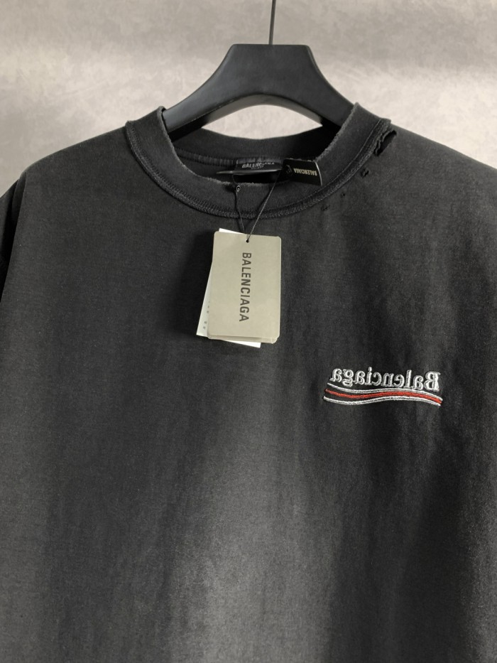 Balenciaga Political Campaign T-shirt Reverse Wear Embroidered Tee