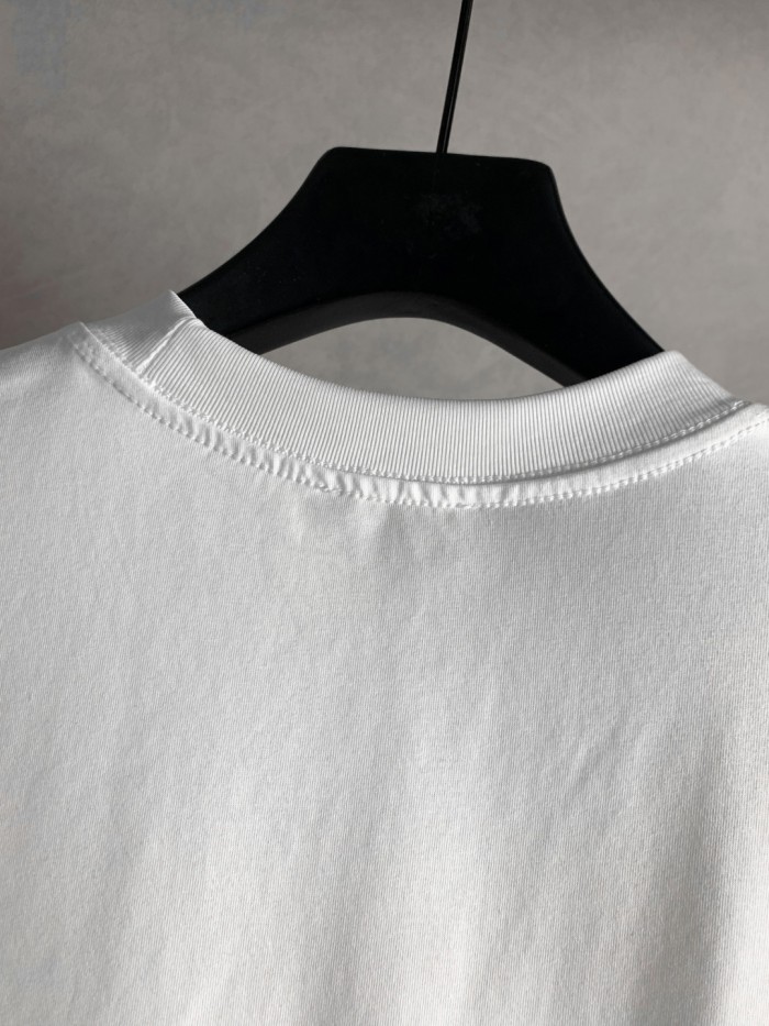 Gucci New Classic Double G Logo Embroidered Cotton T-Shirt