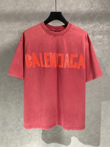 Balenciaga Frayed Adhesive Tape Cotton T-Shirts TX06