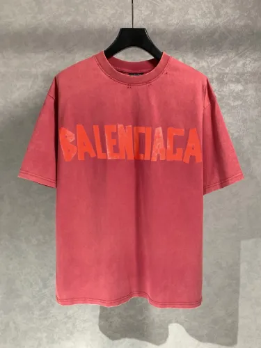 Balenciaga Frayed Adhesive Tape Cotton T-Shirts TX06