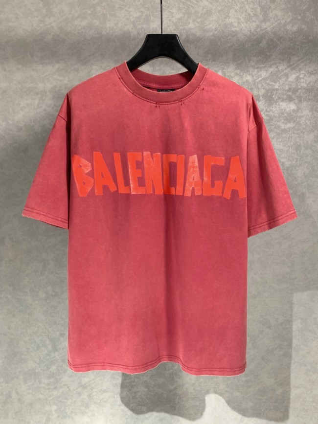 Balenciaga Frayed Adhesive Tape Cotton T-Shirts TX06