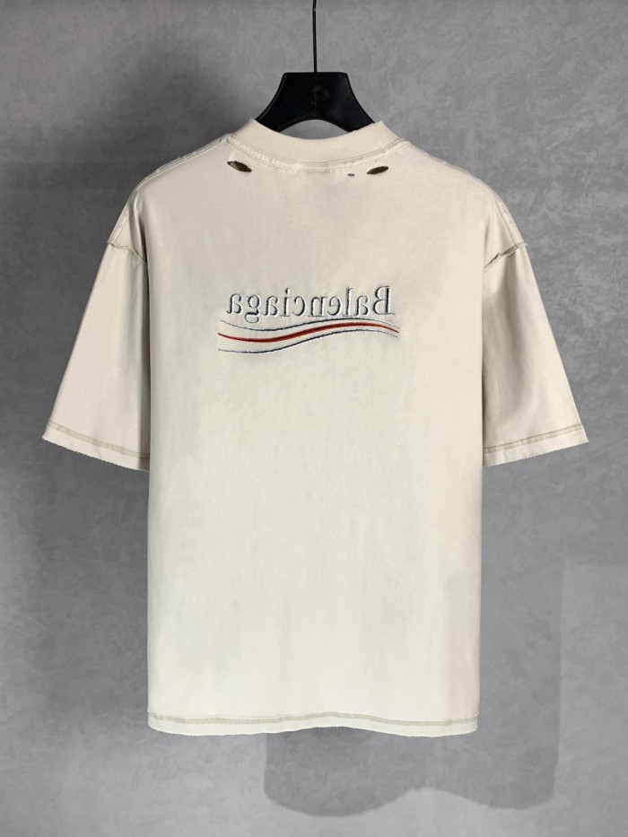 Balenciaga Political Campaign T-shirt Reverse Wear Embroidered Tee