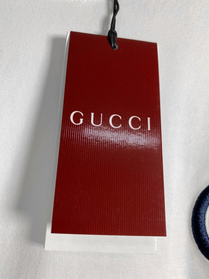 Gucci New Classic Double G Logo Embroidered Cotton T-Shirt