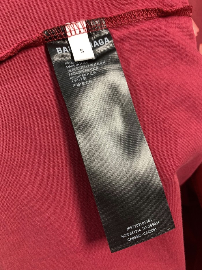 Balenciaga Frayed Adhesive Tape Cotton T-Shirts TX06