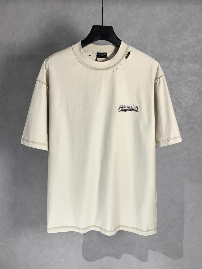 Balenciaga Political Campaign T-shirt Reverse Wear Embroidered Tee