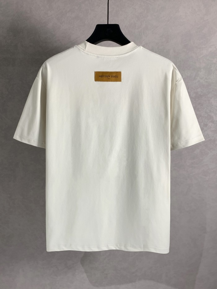 Louis Vuitton Reflective Letter Hot Diamond Print T-Shirts TX03