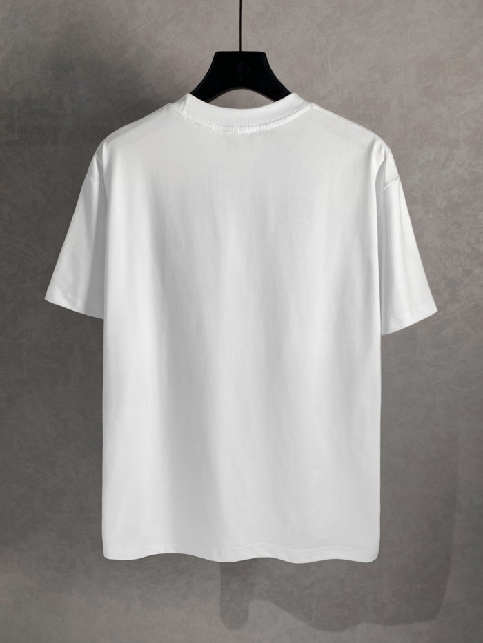 Gucci New Classic Double G Logo Embroidered Cotton T-Shirt