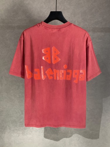 Balenciaga Frayed Adhesive Tape Cotton T-Shirts TX06